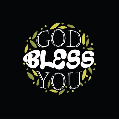 Tropikal yaprak tasarımı ile Hıristiyan mesajı