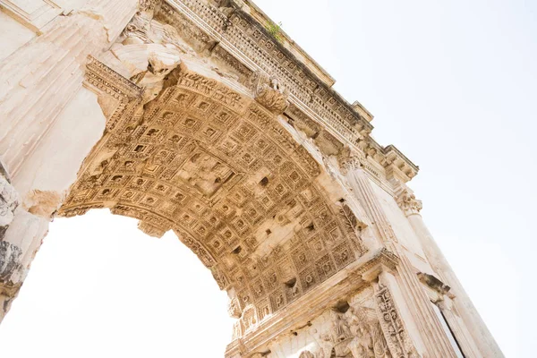 Close View Details Arch Titus Roman Forum — Stock Photo, Image