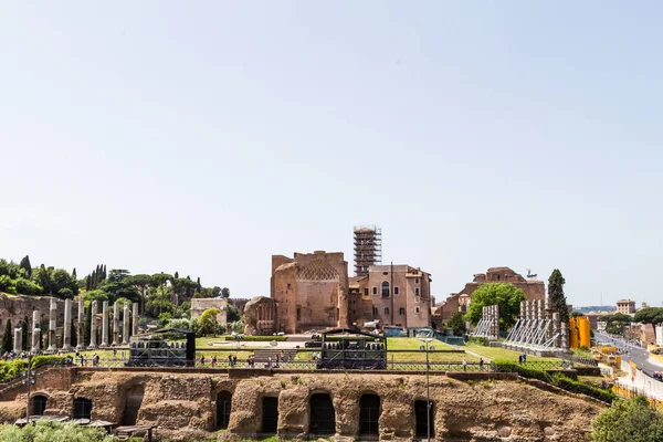 Edifícios Fórum Romano Roma Itália — Fotografia de Stock