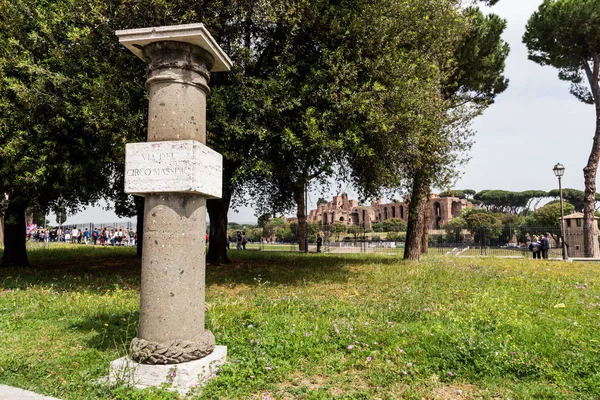 Signpost Para Circo Máximo Roma Itália — Fotografia de Stock