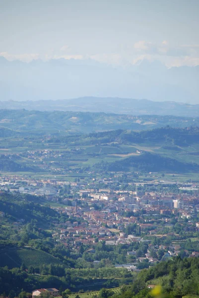 Αστικό Τοπίο Των Λόφων Του Alba Και Langhe — Φωτογραφία Αρχείου