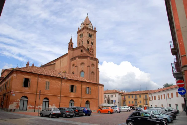 Kilátás Rossetti Square Alba Piemonte Olaszország — Stock Fotó