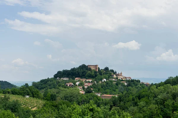 Άποψη Της Monticello Alba Castello Πεδεμόντιο Και Ιταλία — Φωτογραφία Αρχείου