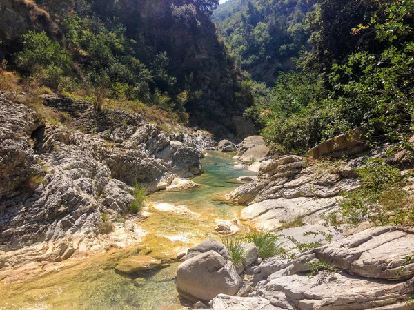 Canyon Rio Barbaira Rocchetta Nervina Ligurië Italië — Stockfoto
