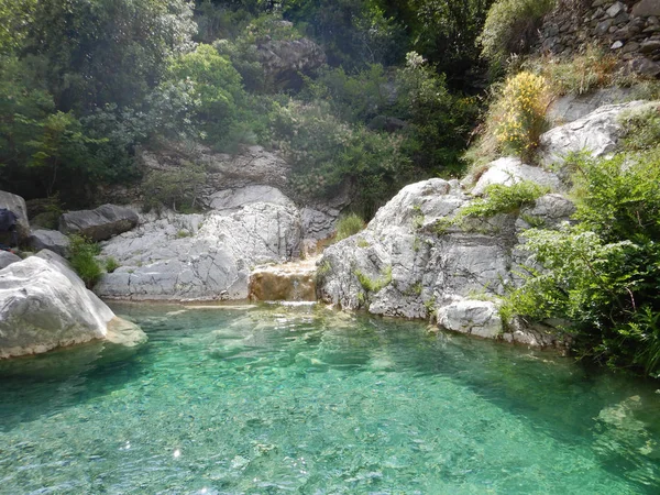 Canyon Rio Barbaira Rocchetta Nervina Ligurien Italien — Stockfoto