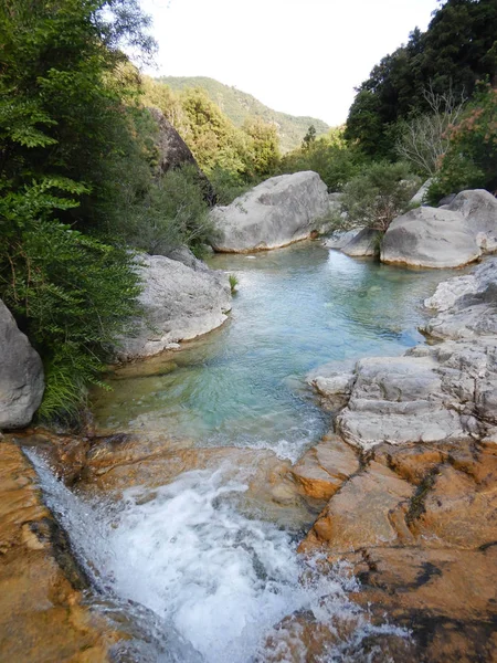 Canyon Rio Barbaira Rocchetta Nervina Ligúria Itália — Fotografia de Stock