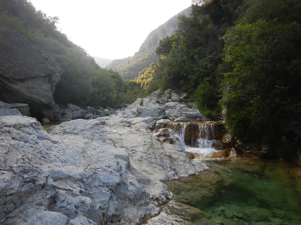 Canyon Rio Barbaira Rocchetta Nervina Ligurië Italië — Stockfoto