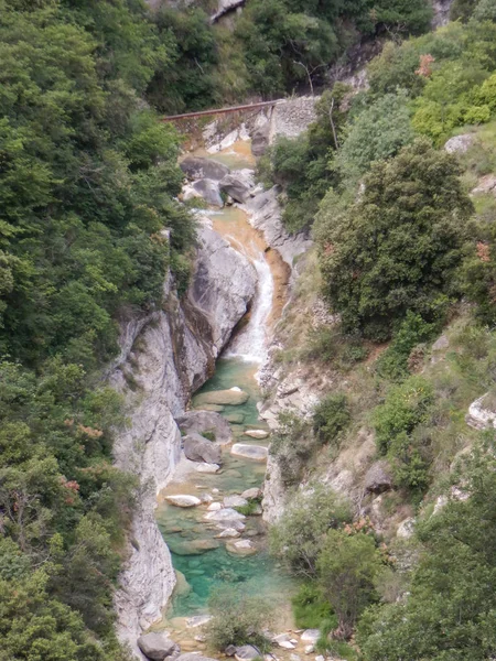 Waterval Rio Barbaira Stream Rocchetta Nervina Liguria Italië — Stockfoto