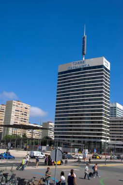 Barselona kentsel manzarası, İspanya - Ağustos 2015