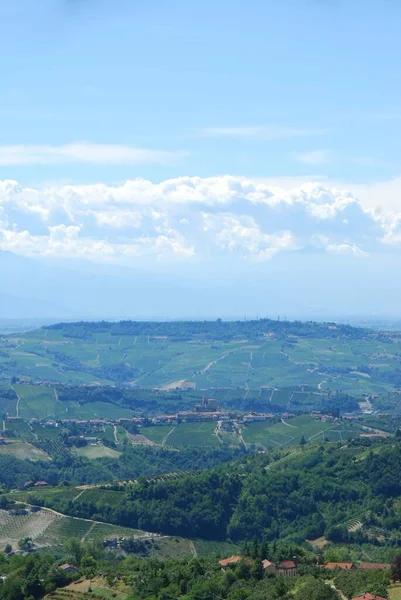 Wzgórza Langa Wokół Albaretto Torre Piemont Włochy — Zdjęcie stockowe