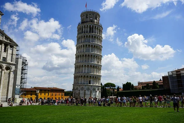Torre Inclinada Pisa Lugar Del Milagro — Foto de Stock
