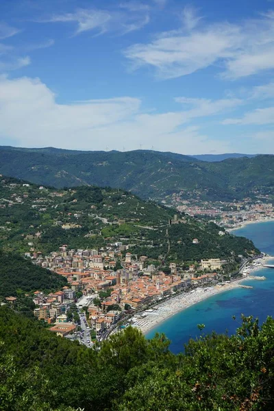 Widok Noli Liguria Włochy — Zdjęcie stockowe