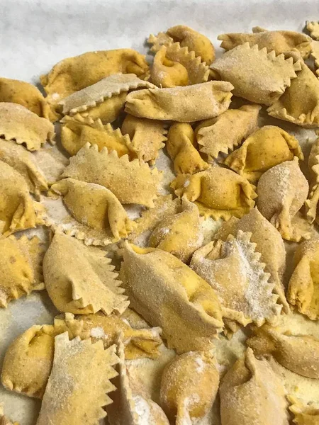 Agnolotti Hemlagad Pasta Från Langhe Piemonte Italien — Stockfoto