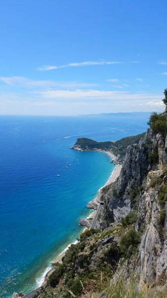 Bahía Los Sarracenos Punta Crena Liguria Italia —  Fotos de Stock