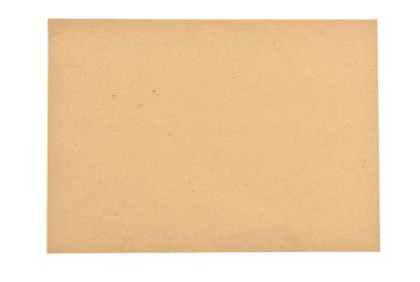 Beyaz arka plan üzerinde izole kahverengi kağıt doku