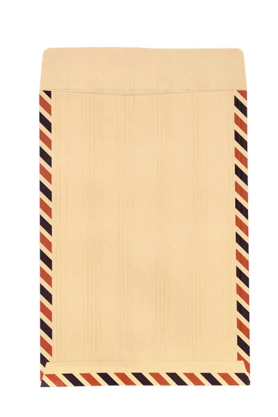 Beyaz Arka Plan Üzerinde Izole Mektubu Için Kahverengi Zarf — Stok fotoğraf