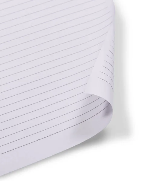 Foglio Carta Srotolato Isolato Sfondo Bianco — Foto Stock