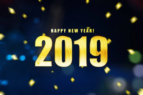 Feliz Ano Novo 2019 Com Fundo Colorido Feliz Ano Novo — Fotografia de Stock