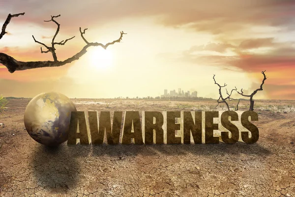 Awareness Global Warming Effect Environment Earth Global Awareness Concept — Stock Photo, Image