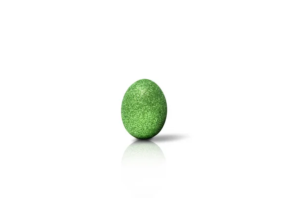 Parlak yeşil renkli Paskalya yortusu yumurta — Stok fotoğraf