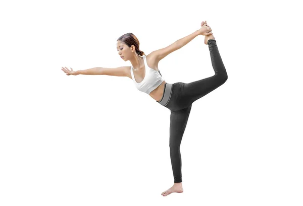 Asian healthy woman practicing yoga — Stock Photo, Image