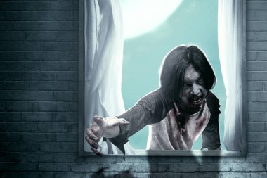 Vücudunda kan ve yara olan korkunç zombiler aband'a musallat oldu.