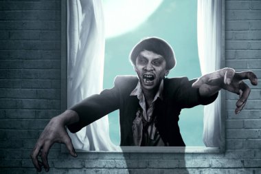 Vücudunda kan ve yara olan korkunç zombiler aband'a musallat oldu.