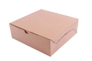 Karton kutu beyaz arkaplan üzerinde izole