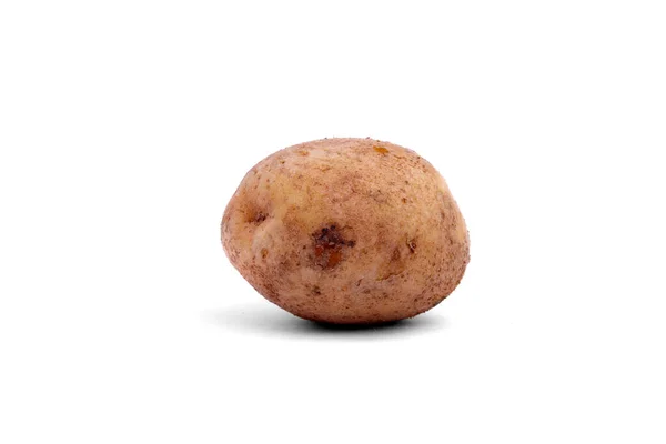 Färsk Potatis Isolerad Över Vit Bakgrund — Stockfoto