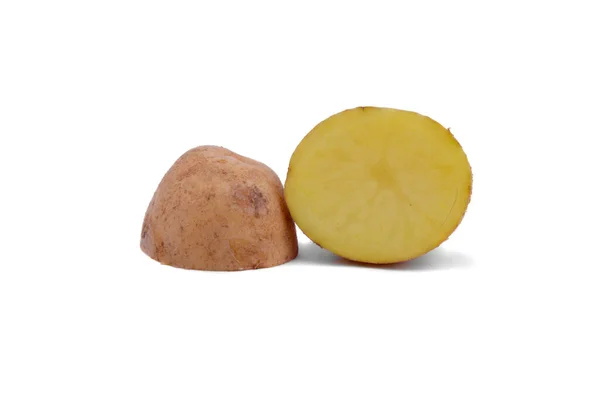 Кусочки Картофеля Белом Фоне — стоковое фото