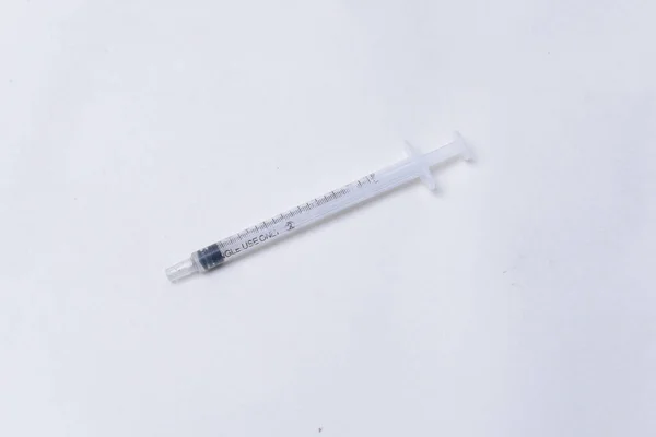 Injekční Pumpa Izolované Přes Bílé Pozadí — Stock fotografie