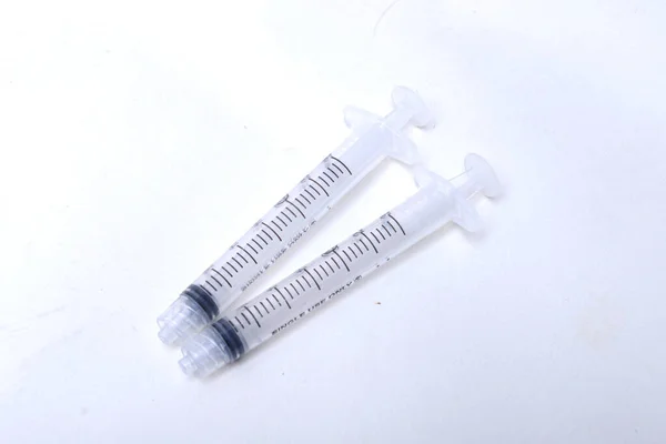 Injekční Pumpa Izolované Přes Bílé Pozadí — Stock fotografie