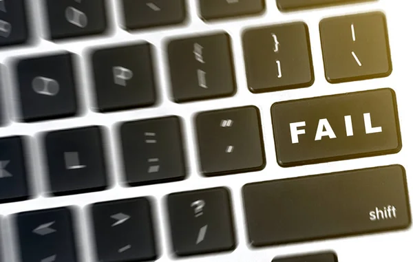 Text Fail Laptop Keyboard — Stock Photo, Image
