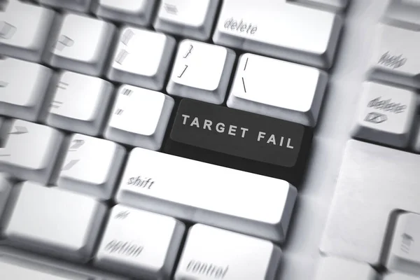 Tekst Van Target Fail Een Toetsenbord — Stockfoto
