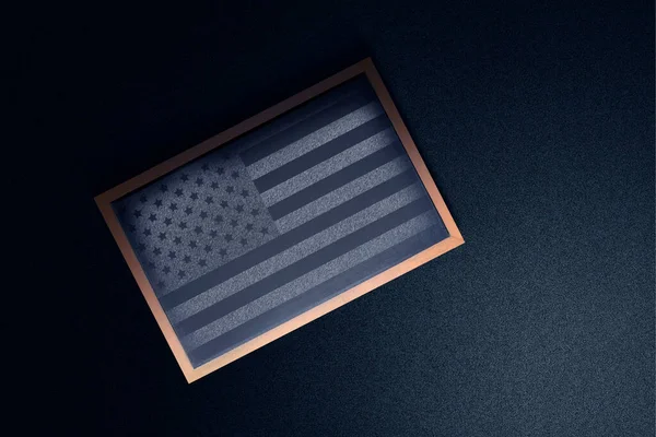 Американский Флаг Доске Черном Фоне Днем Труда — стоковое фото