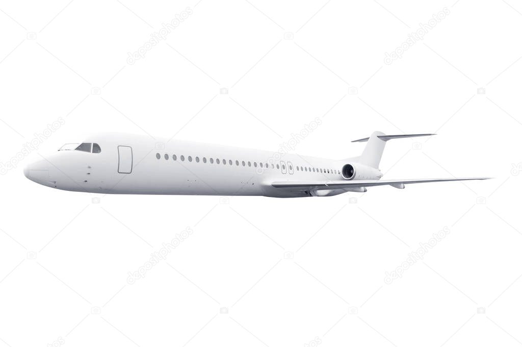Airplane isolated over white background
