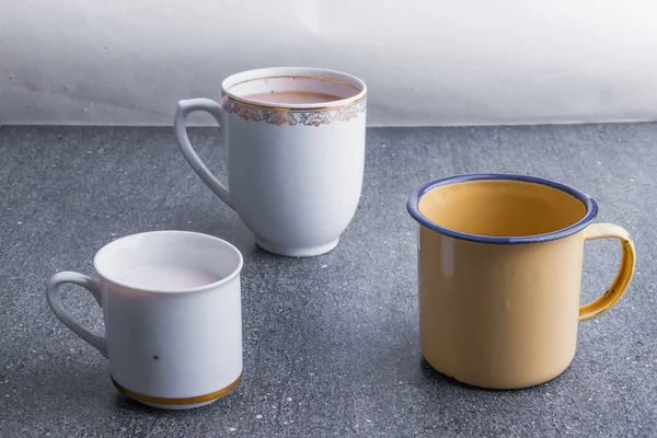 Xícara Café Quente Com Sabor Diferente Mesa — Fotografia de Stock