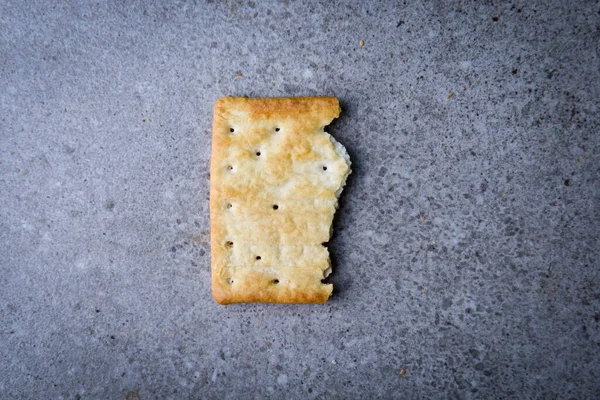 Broken Dry Crackers Table — Stock Photo, Image