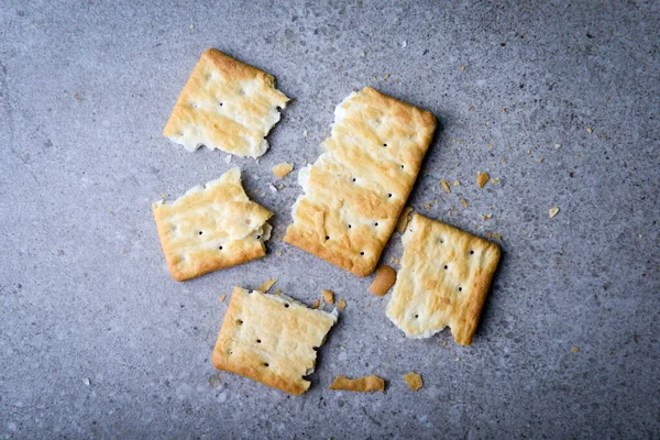 Brutna Torra Kex Bordet — Stockfoto