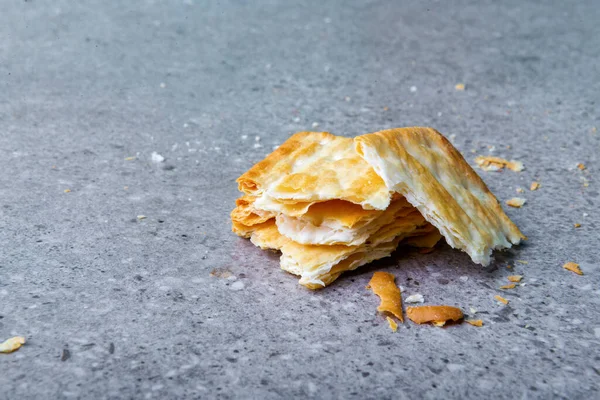 Gebroken Droge Crackers Tafel — Stockfoto