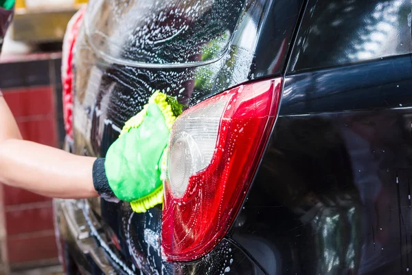 Lavando Coche Garaje — Foto de Stock