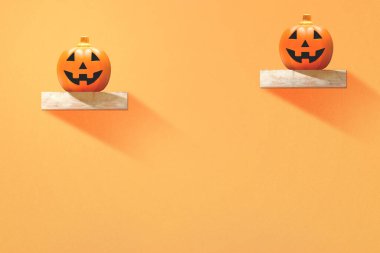 Renkli arka planı olan Jack-o-Lantern.