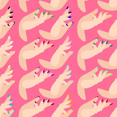 El bakımı, kadın eli ve tırnak cilası. Manikür ameliyatından sonra kadın elinin kusursuz şekli. Verniğin farklı renginde ayarla.