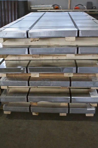 Hojas Acero Galvanizado Paquetes Stock — Foto de Stock