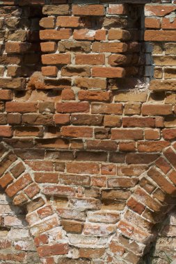 Antik tuğla duvarlar manastır eskrim parçası