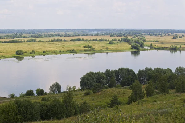 Uitzicht Rivier Oka Buurt Van Het Dorp Van Konstantinovo Ryazan — Stockfoto