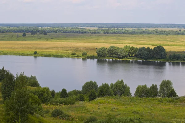 Vista Del Río Oka Cerca Del Pueblo Konstantinovo Región Ryazan —  Fotos de Stock