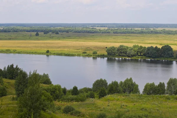 Vista Del Río Oka Cerca Del Pueblo Konstantinovo Región Ryazan —  Fotos de Stock