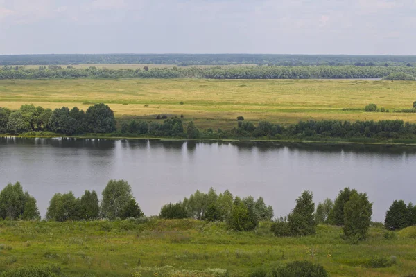 Vista Rio Oka Perto Aldeia Konstantinovo Região Ryazan Rússia — Fotografia de Stock