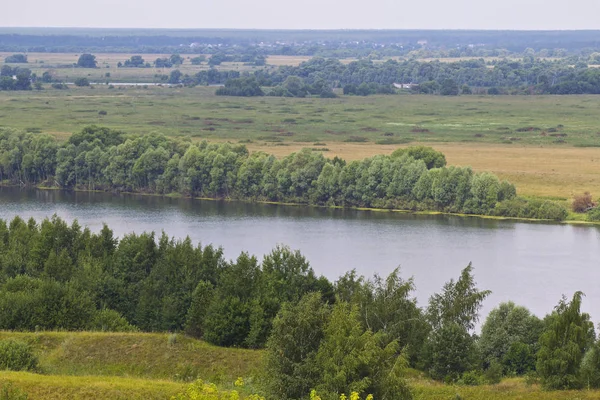 Nézd Oka Partján Közel Falu Konstantinovo Ryazan Region Oroszország — Stock Fotó